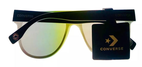 Converse Matte Black Mens Sunglass Flatt Front Plastic Flash Lens H104